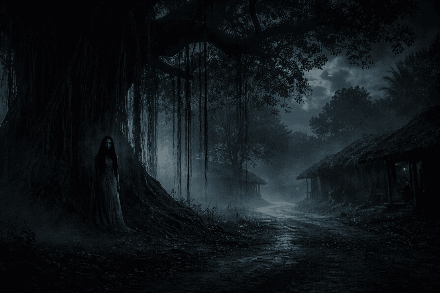 নিশুতি রাতের কান্না ও রক্তপলাশ - কাল্পনিক চিত্র