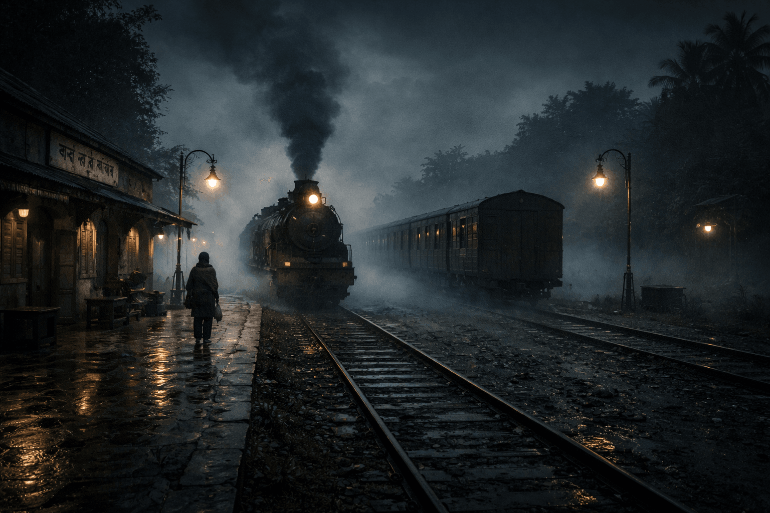 ভৌতিক রেল স্টেশন - কাল্পনিক চিত্র